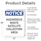 Signmission Hazardous Waste Satellite Collection OSHA Notice Sign, Aluminum, 12in W x 18in L, 2PK OS-2PACK-NS-A-1218-V-13344 - alternate 4
